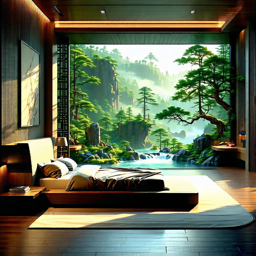 Lifestyle Landscape Photography: Bedroom Sanctuary With Organized Space With Image, There