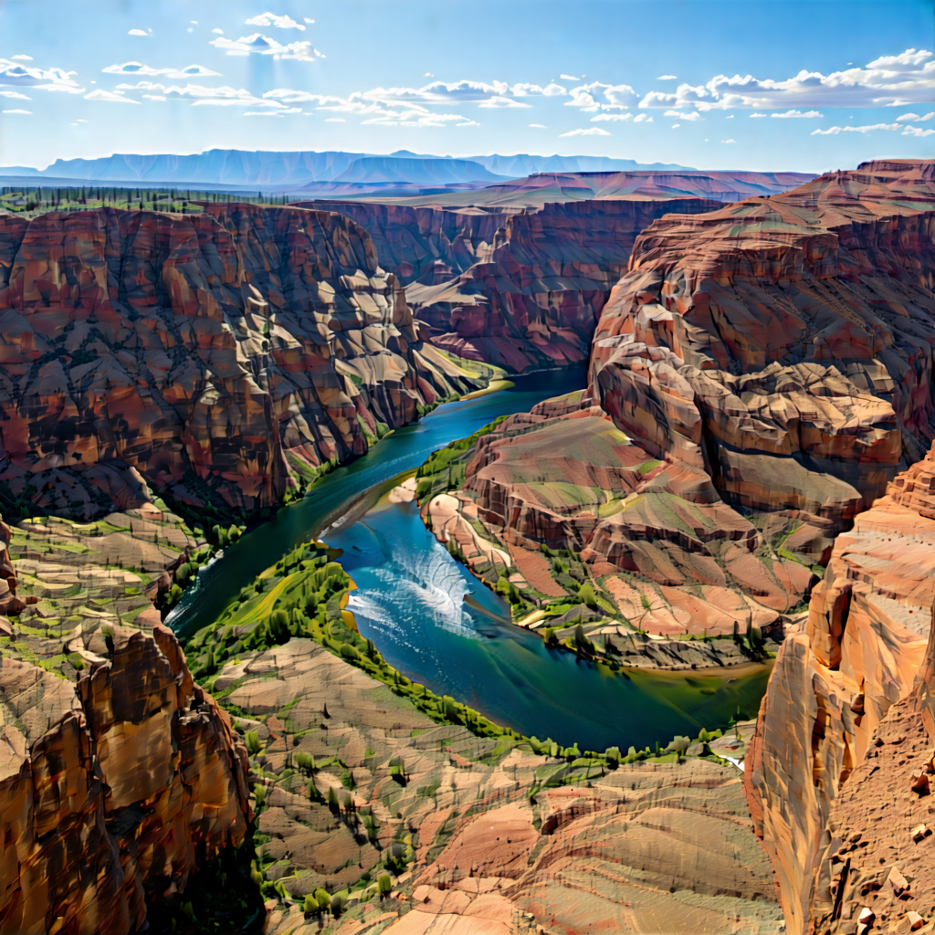 Nature Landscape Photography: Aerial View Of Canyon System With Beautiful Landscape