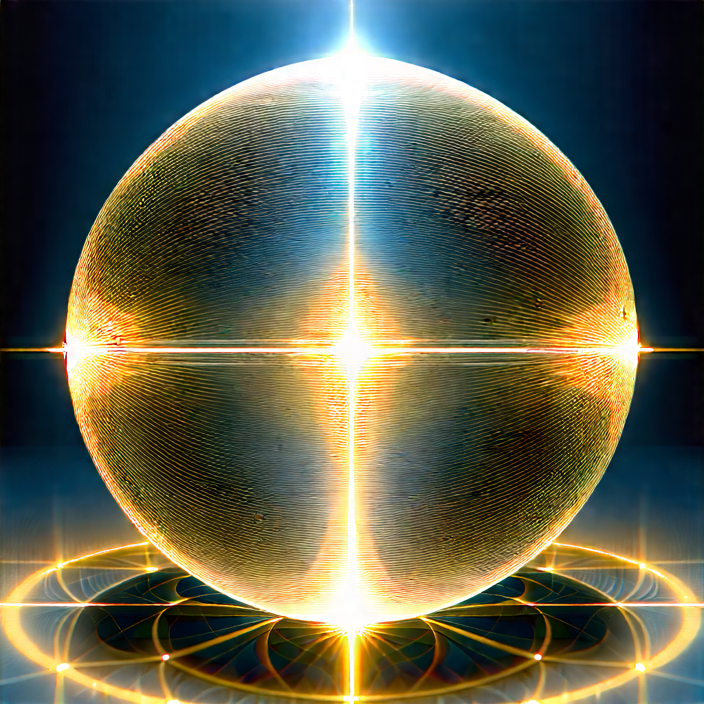 Abstract Digital Art: Sacred Geometry With Diffuse Lighting With Large, Round,