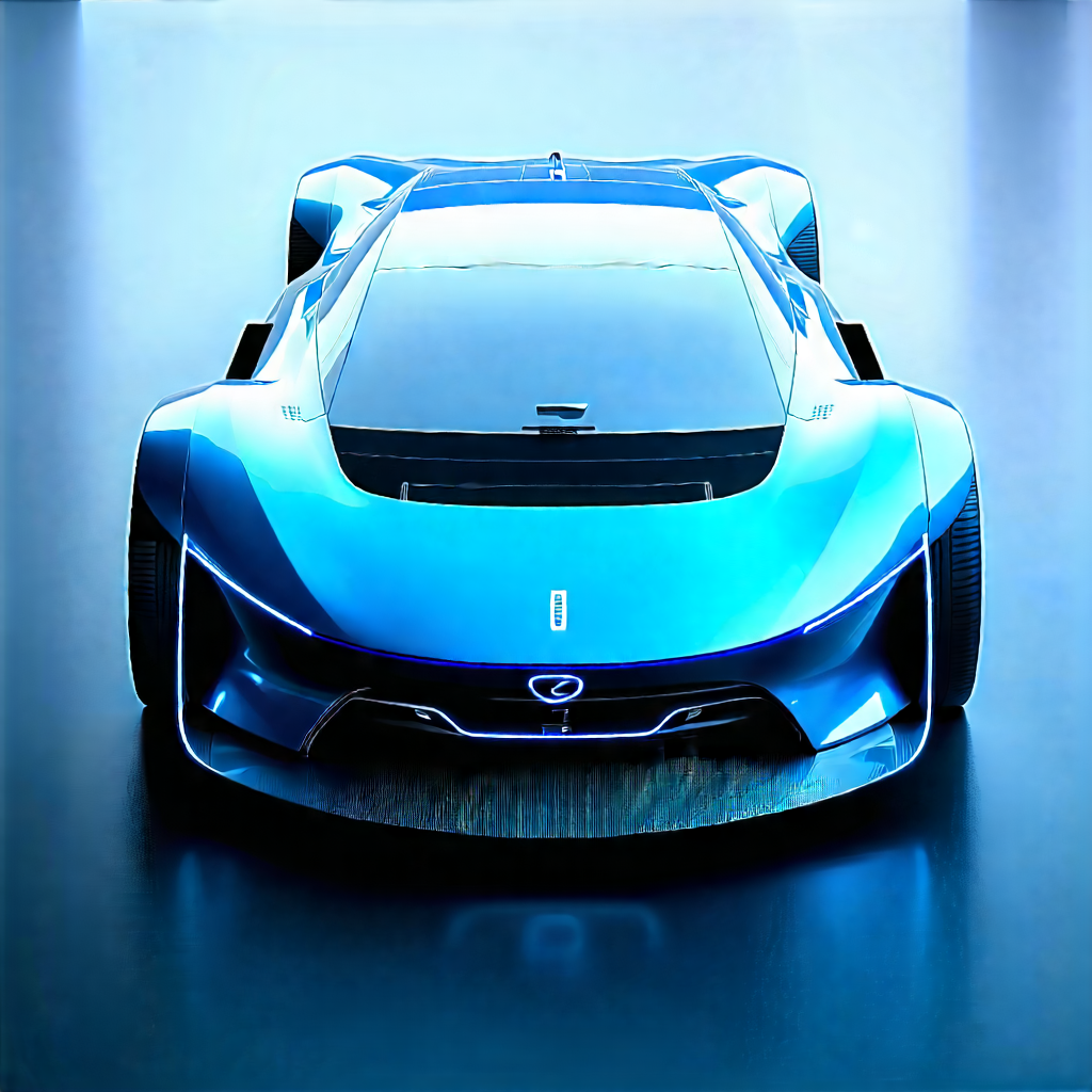 Tech Minimalist Design: Innovative Electric Vehicle Design With Sleek Blue
