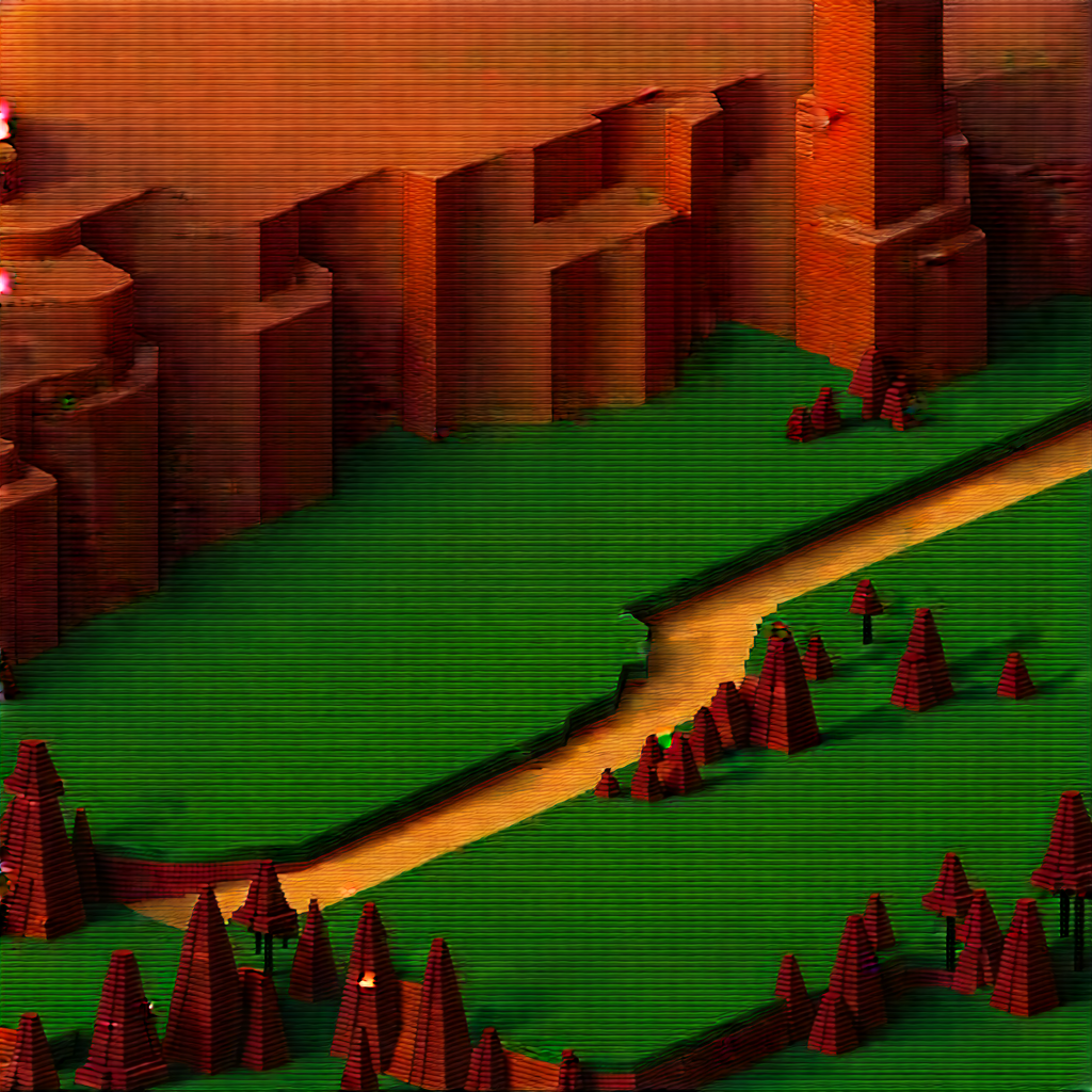 Urban Isometric Design: Aerial view of central park
