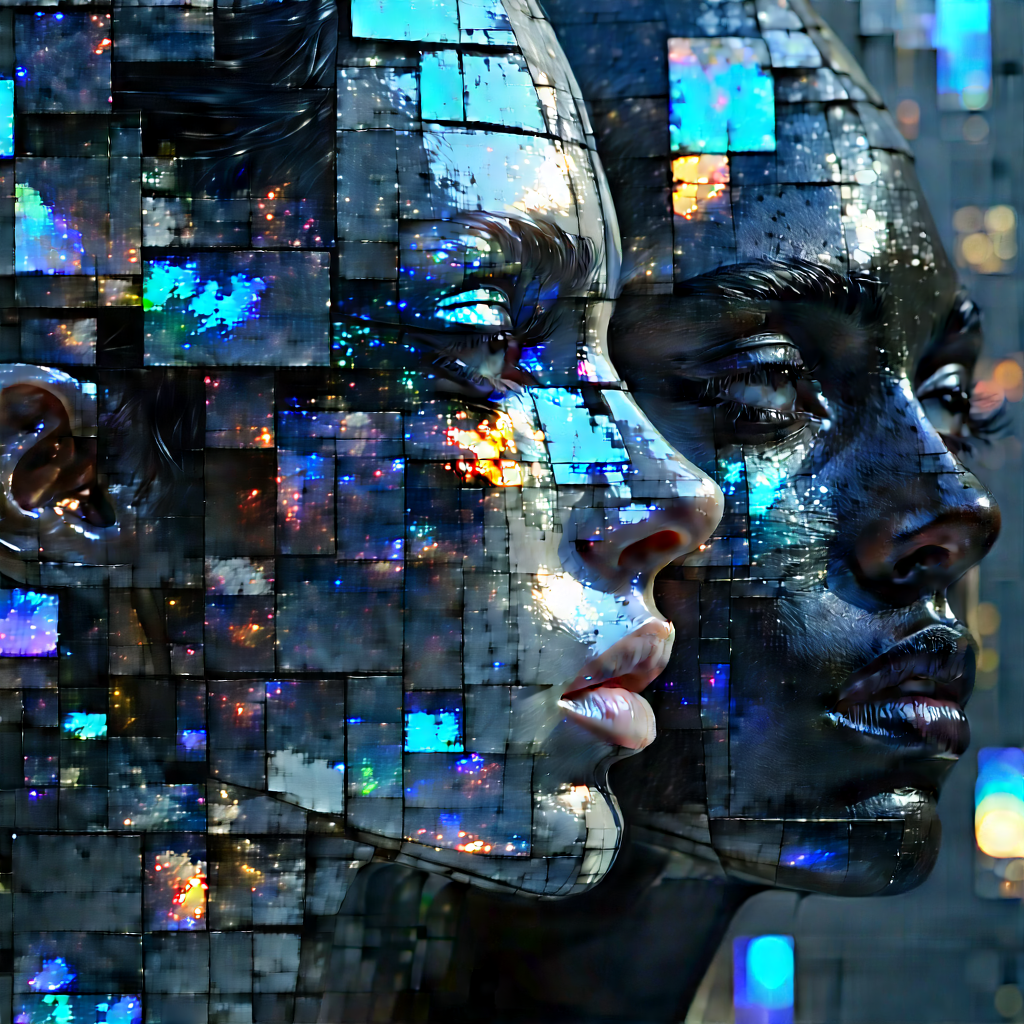 Abstract Holographic Art: Order represented through fragmented forms