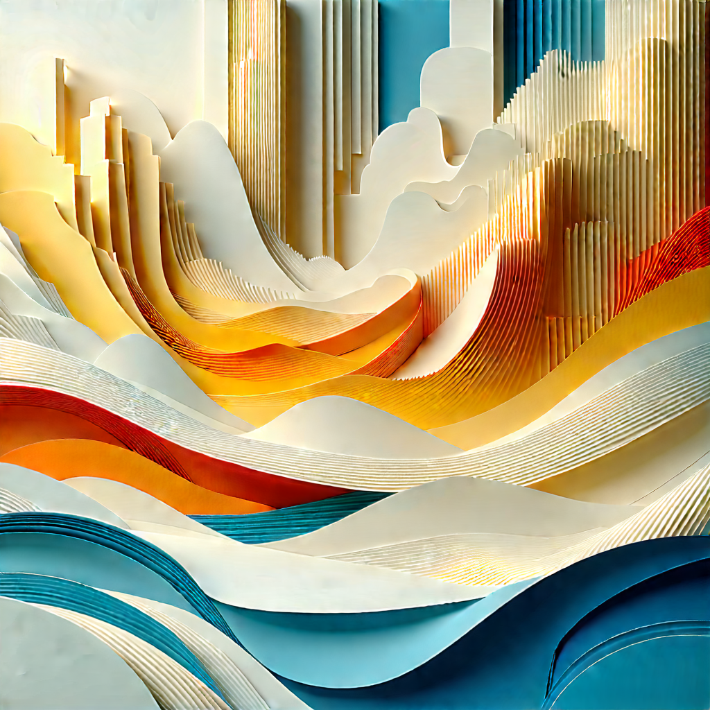 Abstract Generative Art: Paper arrangement with texture
