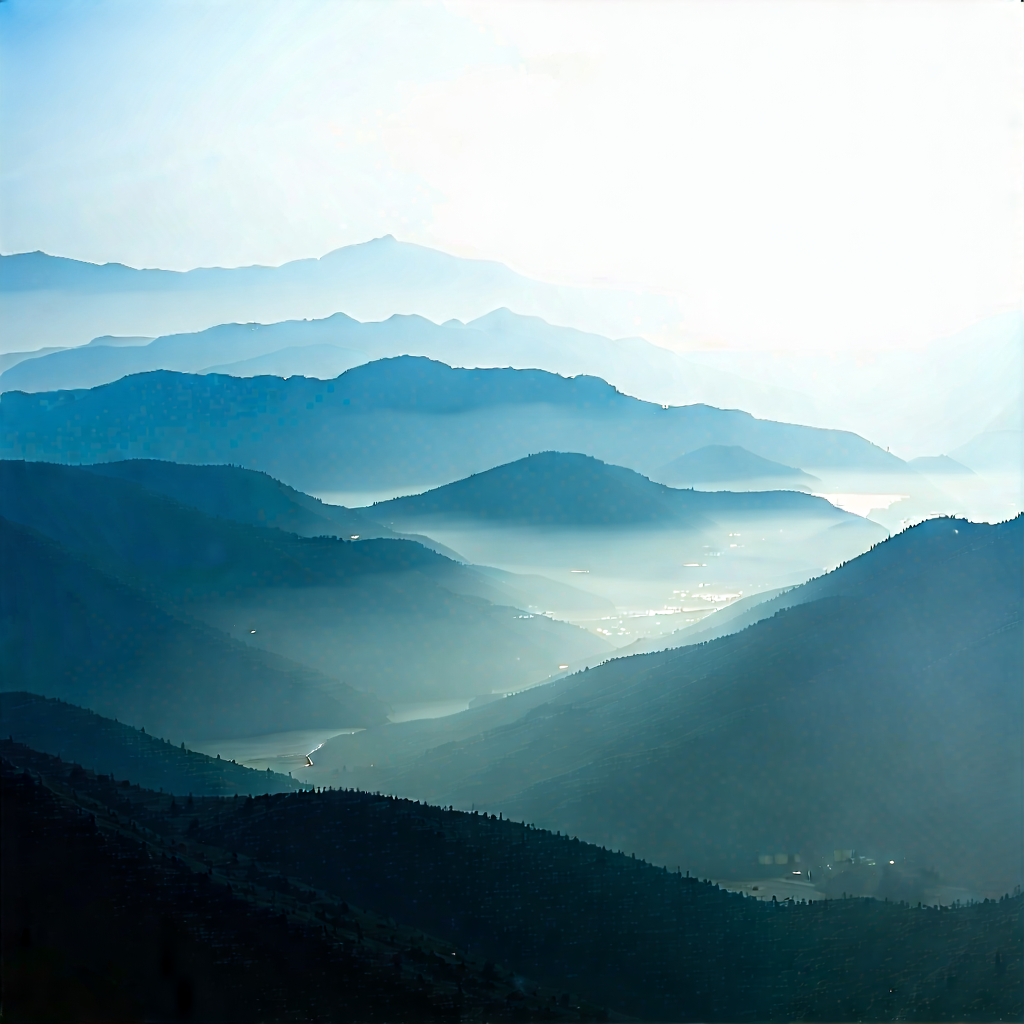 Nature Unreal Engine: Mountain range during foggy morning