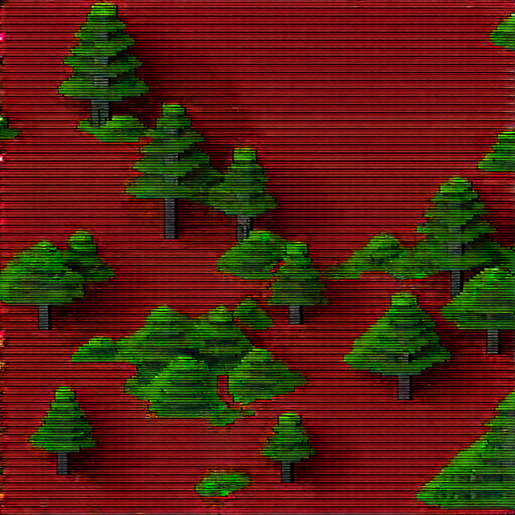 Nature Isometric Design: Aerial View Of Forest Canopy With Background Forest