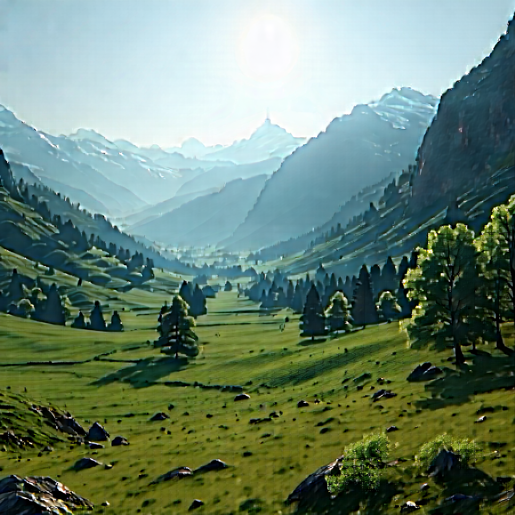 Nature Octane Render: Valley During Midday With Beautifully Rendered