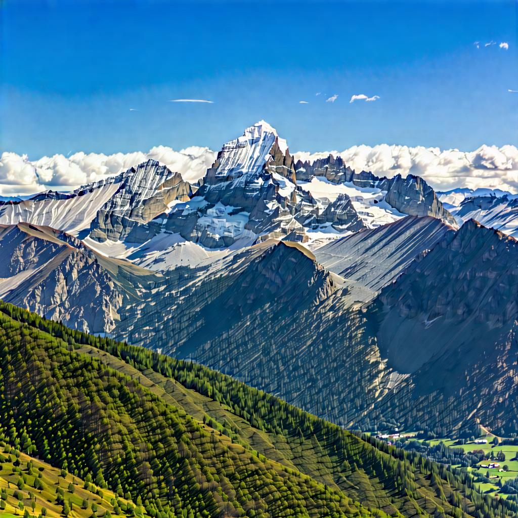 Nature Professional Photography: Aerial View Of Mountain Range With Majestic Mountain