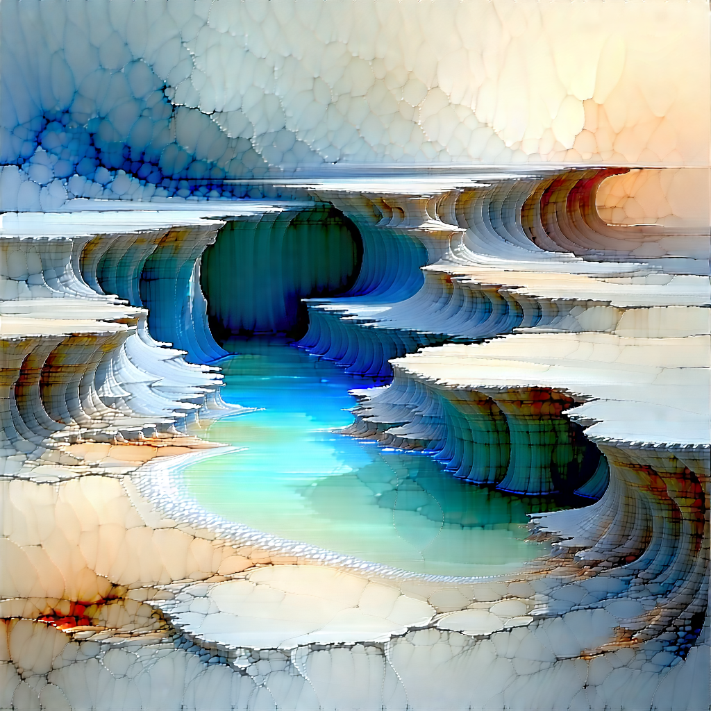 Abstract Watercolor Painting: Abstract interpretation of erosion