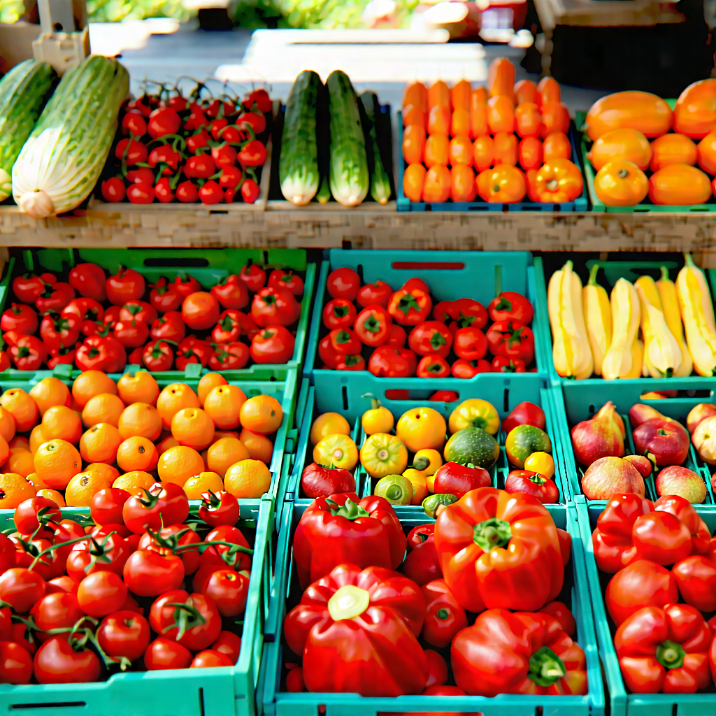 Urban Macro Photography: Urban farmers market scene