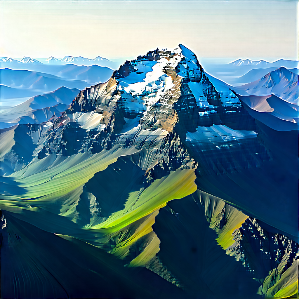 Nature Digital Illustration: Aerial View Of (mountain:1.46) Range With Large Mountain