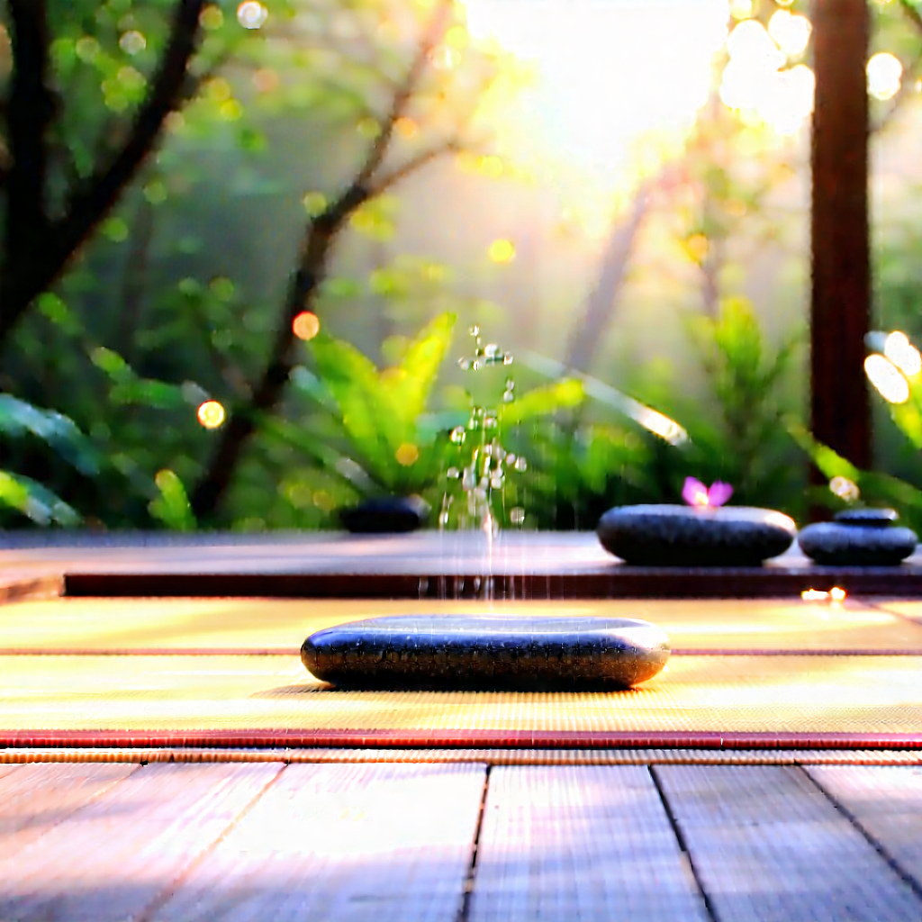 Lifestyle Infographic Style: Wellness Scene With Natural Lighting With Serene Scene