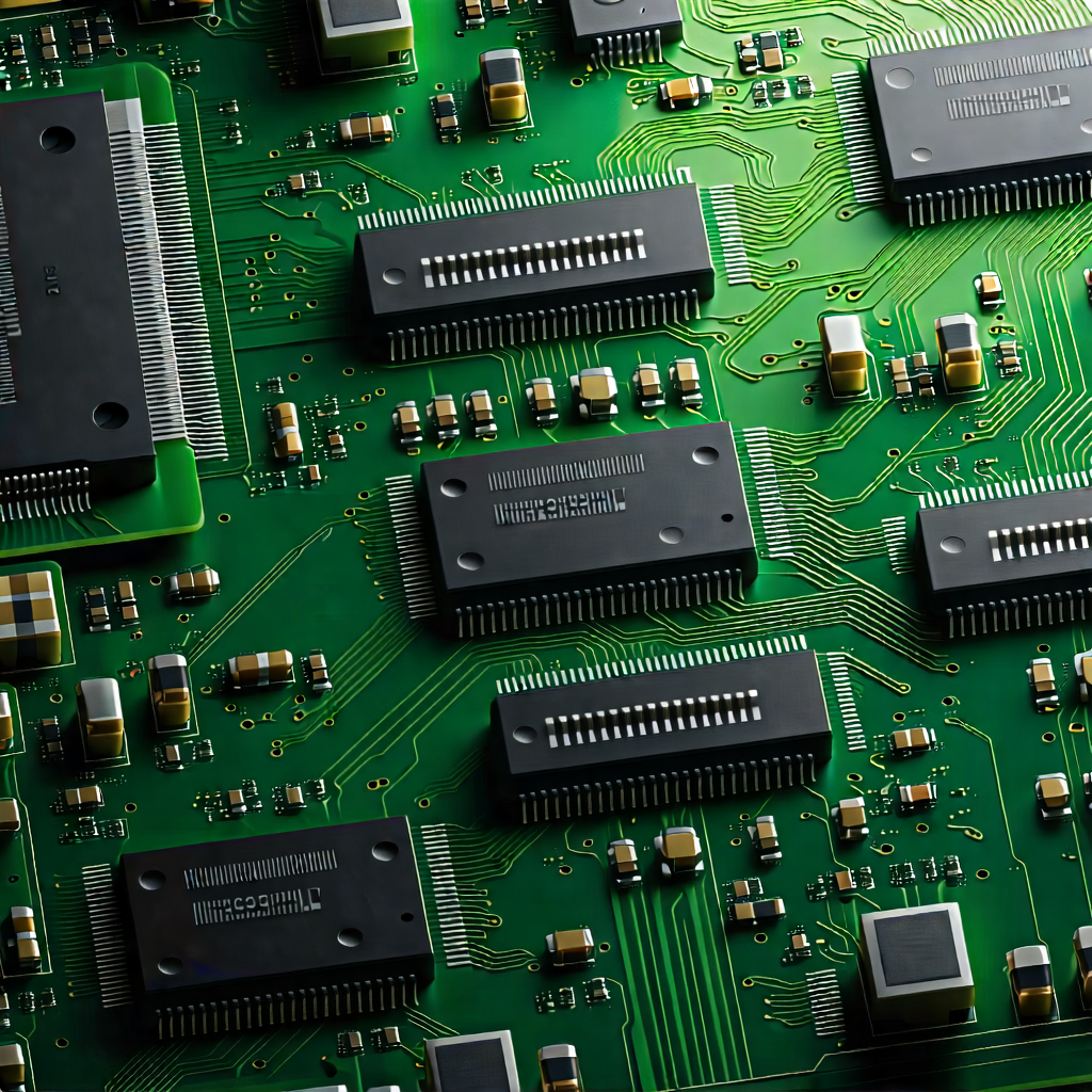 Tech Oil Painting: Close-up of memory module