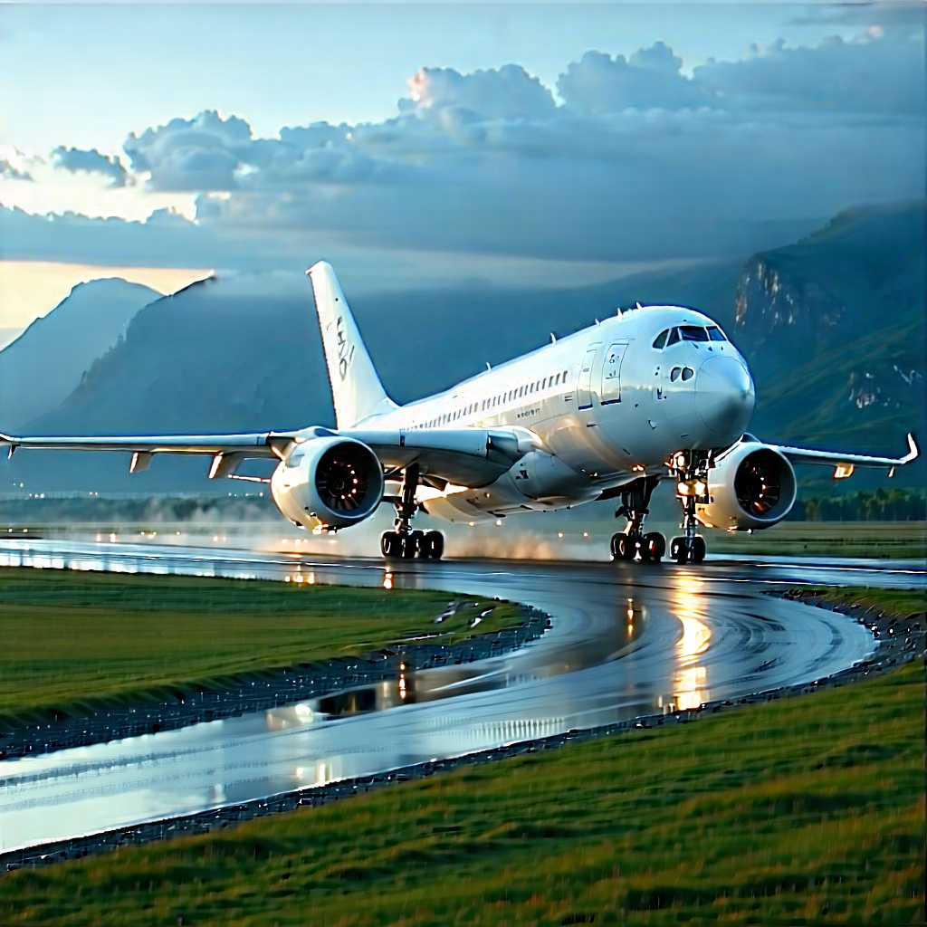 Tech Landscape Photography: Aerospace Technology In Research Center With Large White