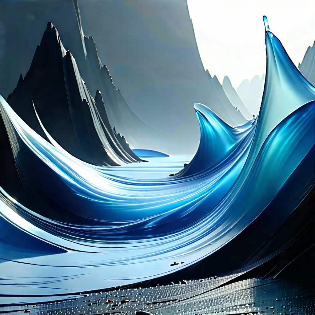 Abstract Digital Art: Fibrous Flow With Image, There