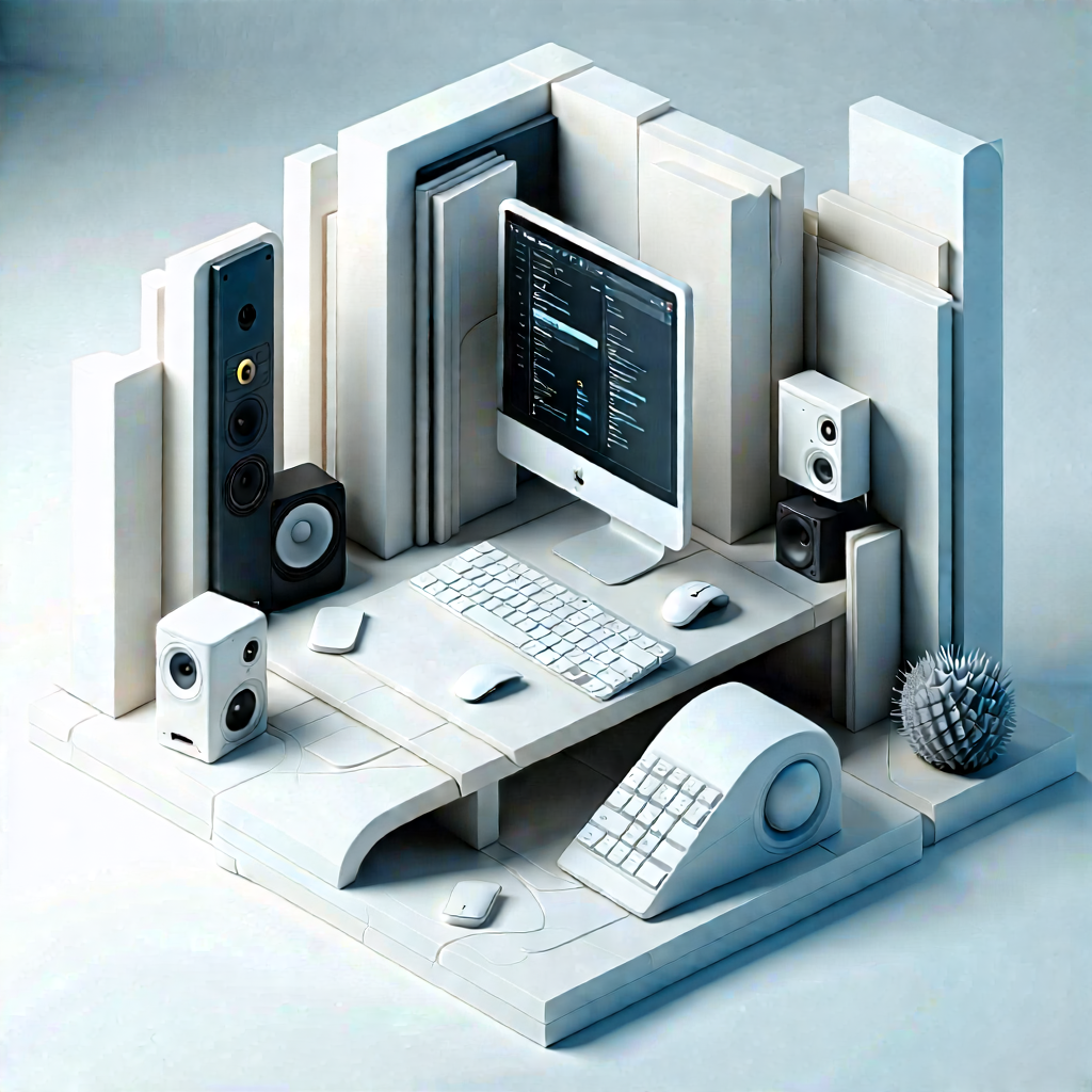 Tech Isometric Design: Educational Technology In Design Studio With Computer Desk