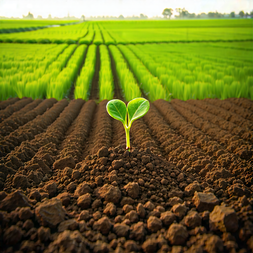 Tech Commercial Photography: Agricultural Technology In (design:1.18) Studio With Small Green