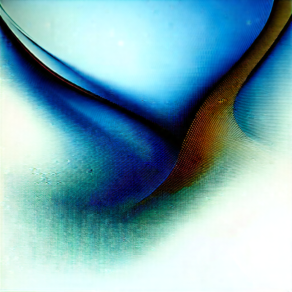 Abstract Watercolor Painting: Particle Movement Captured In Abstract Form With Blue White