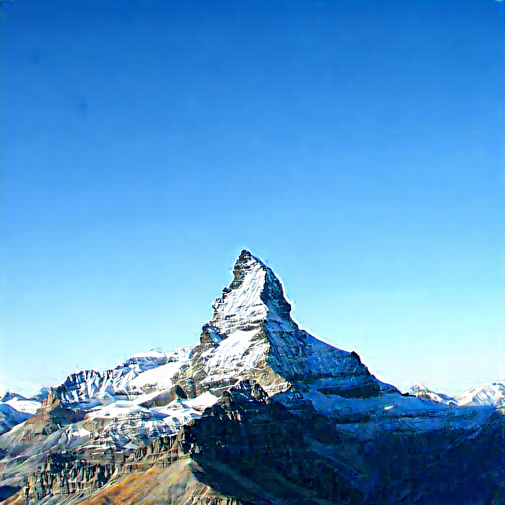 Nature Advertising Photography: Clear Sky Over Mountain Peak With Majestic Snow-capped