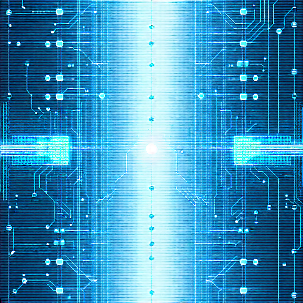 Tech Blueprint Style: Close-up of sensor array