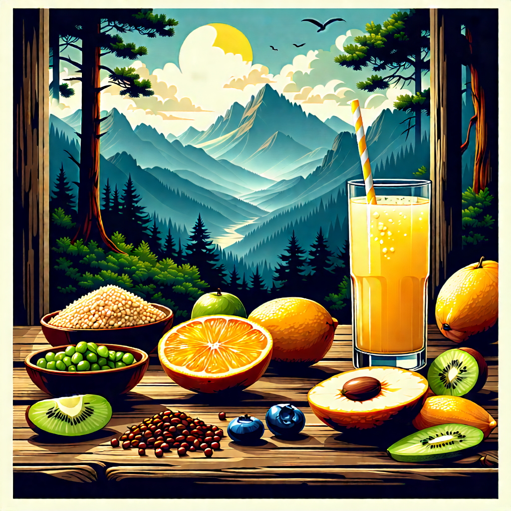Lifestyle Woodcut Print: Wellness Scene With Healthy Food With Image, There