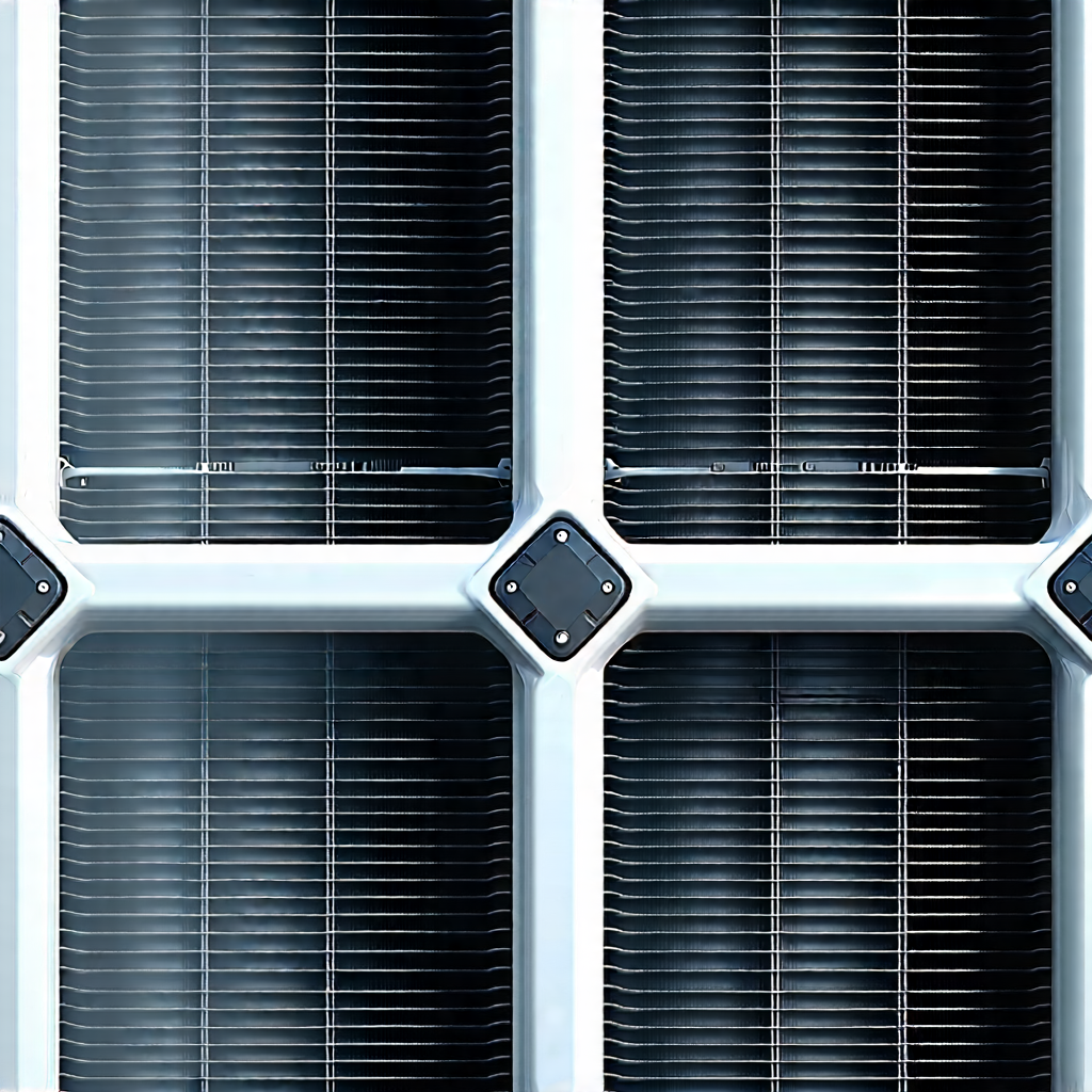 Tech Professional Photography: Close-up Of Cooling System With Large White