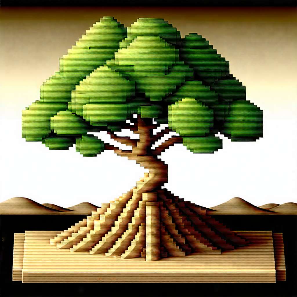 Nature Isometric Design: (ancient:1.21) (tree:1.2) in dry season