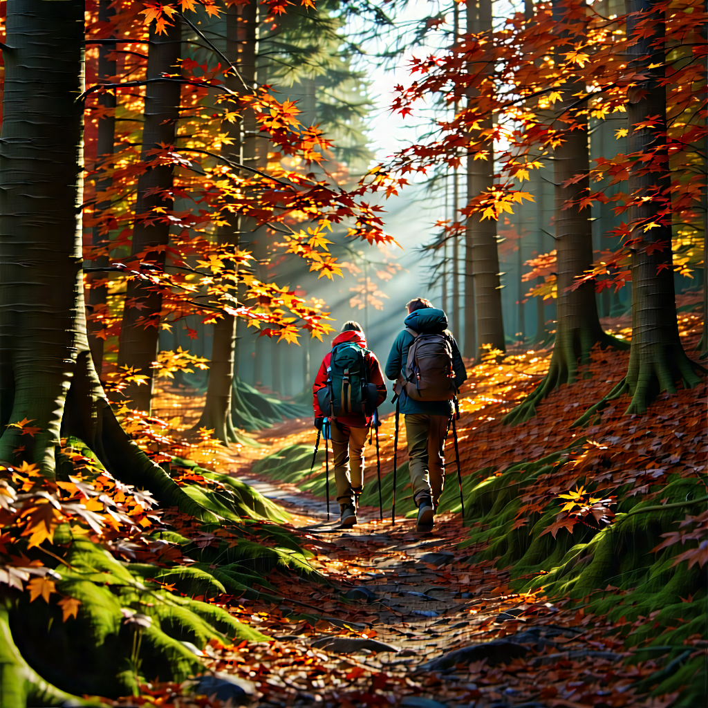 Lifestyle Commercial Photography: Autumn hike during holiday season
