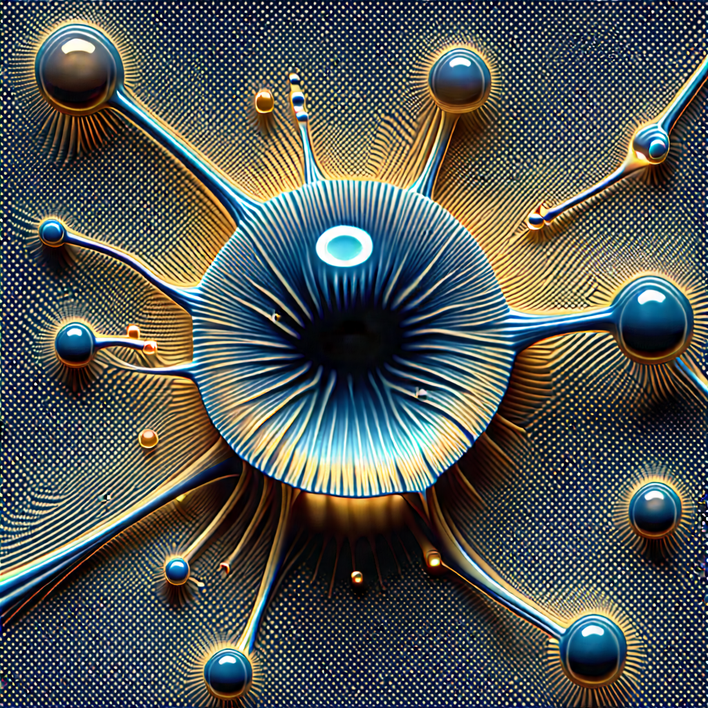 Abstract Pastel Drawing: Macro View Of Microscopic View With Image, There