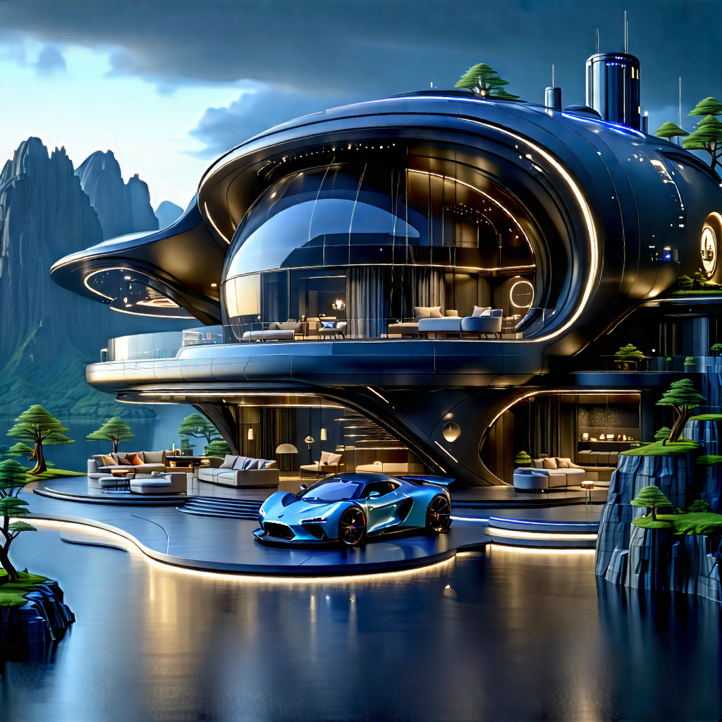 Tech Concept Art: Futuristic Smart Home With Image, There