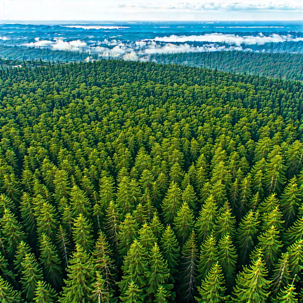 Nature Drone Photography: Aerial View Of Forest Canopy With Lush Green