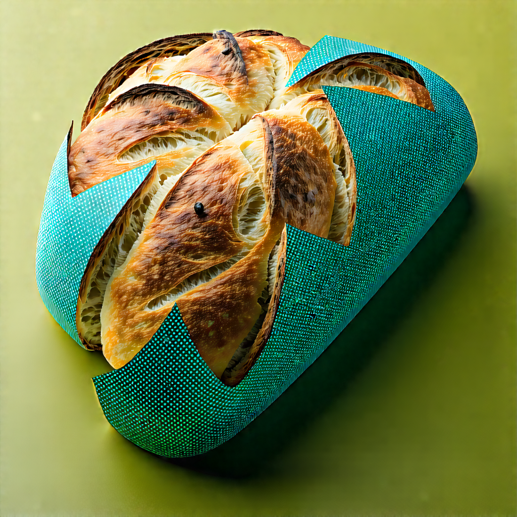 Lifestyle Infographic Style: Artisanal Bread Prepared With Organic Components With Loaf Bread