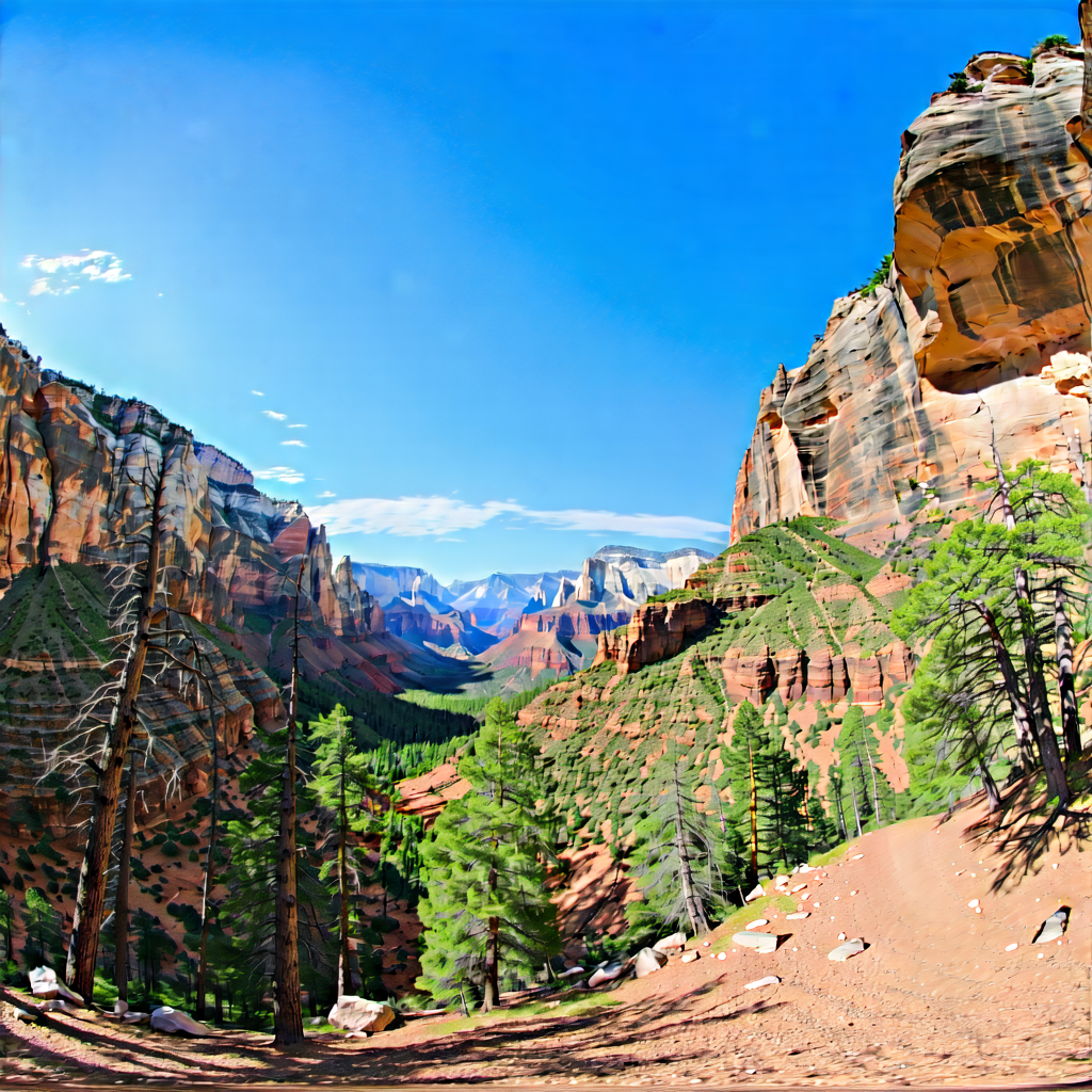 Nature Commercial Photography: Clear Sky Over Canyon Floor With Beautiful Landscape