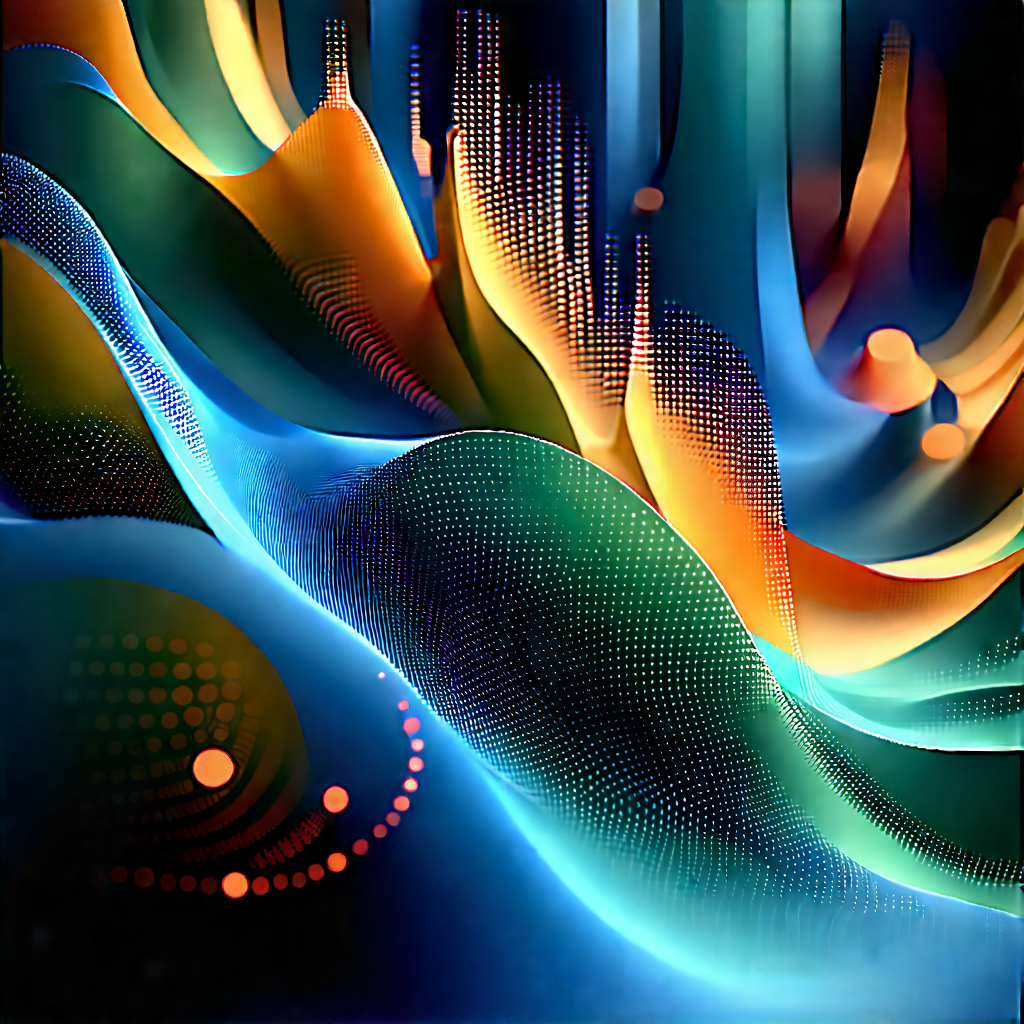 Abstract Low Poly Art: Particle movement captured in abstract form