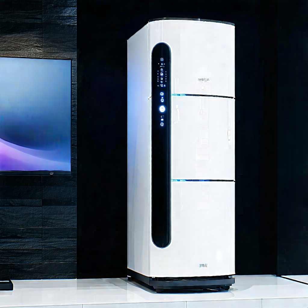 Tech Long Exposure Photography: Innovative Smart Appliance Design With White Refrigerator