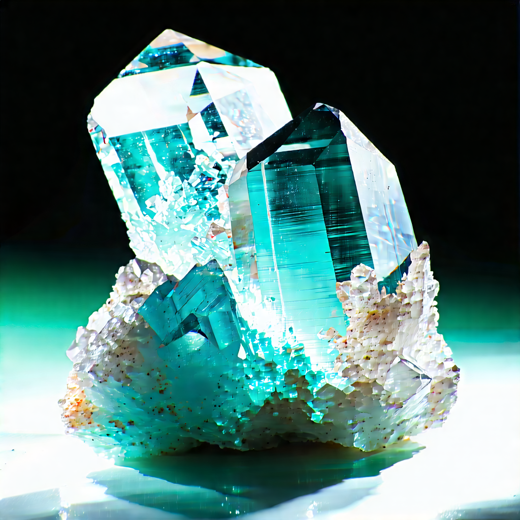 Abstract Macro Photography: Crystalline Harmony With Large, Blue
