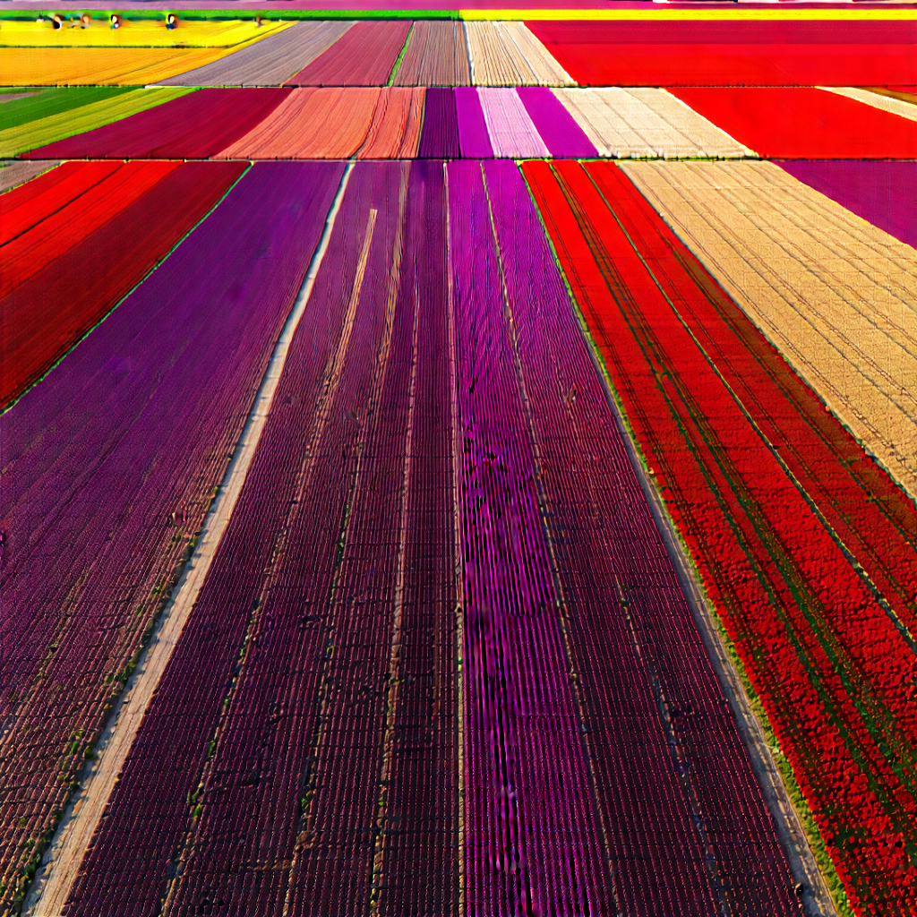 Nature Octane Render: Aerial view of agricultural fields