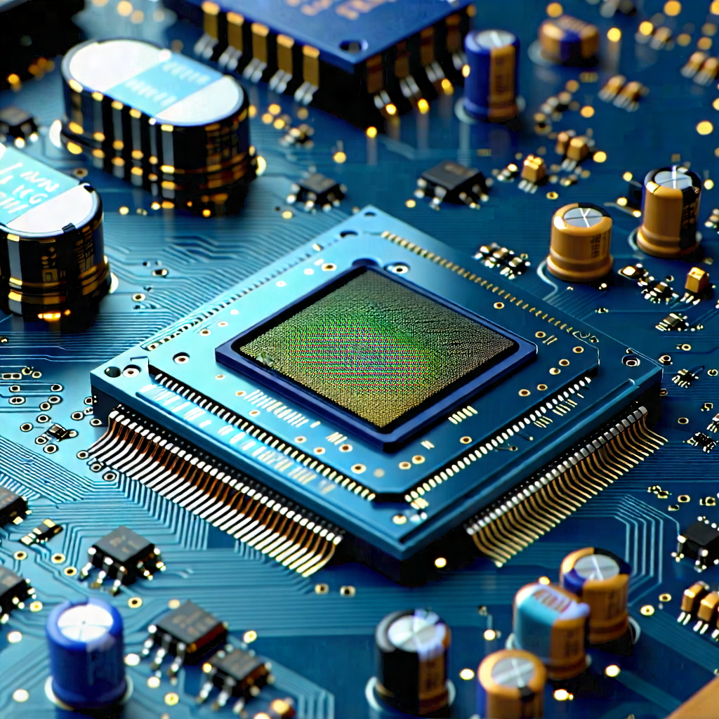 Tech Low Poly: Close-up of electronic circuit
