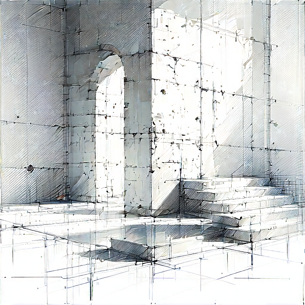 Abstract Pencil Sketch: (minimalist:1.32) Composition With Subtle Texture With Image, There