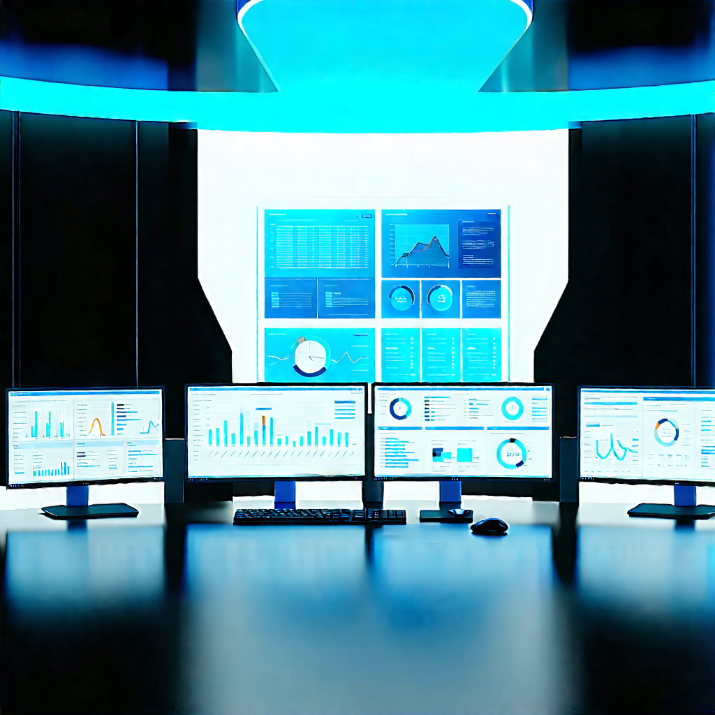 Tech Blender Artwork: Futuristic tech startup office