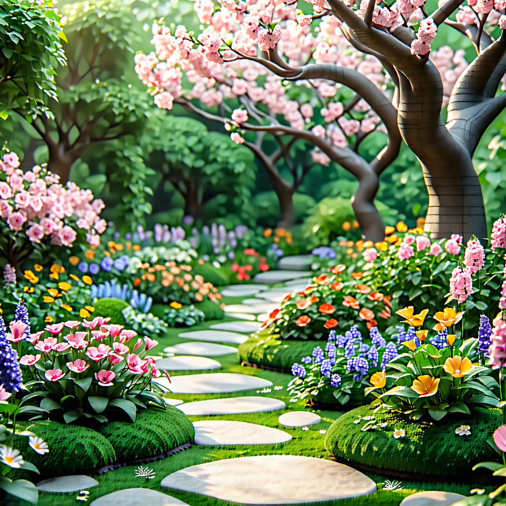 Lifestyle Octane Render: Spring gardening during spring