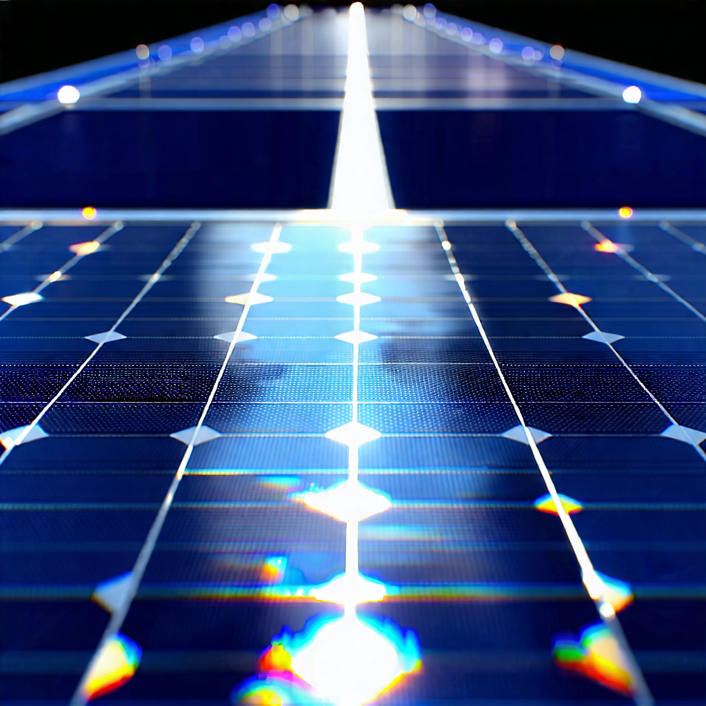 Tech Commercial Photography: Solar Panel With Holographic Projection With Solar Panel