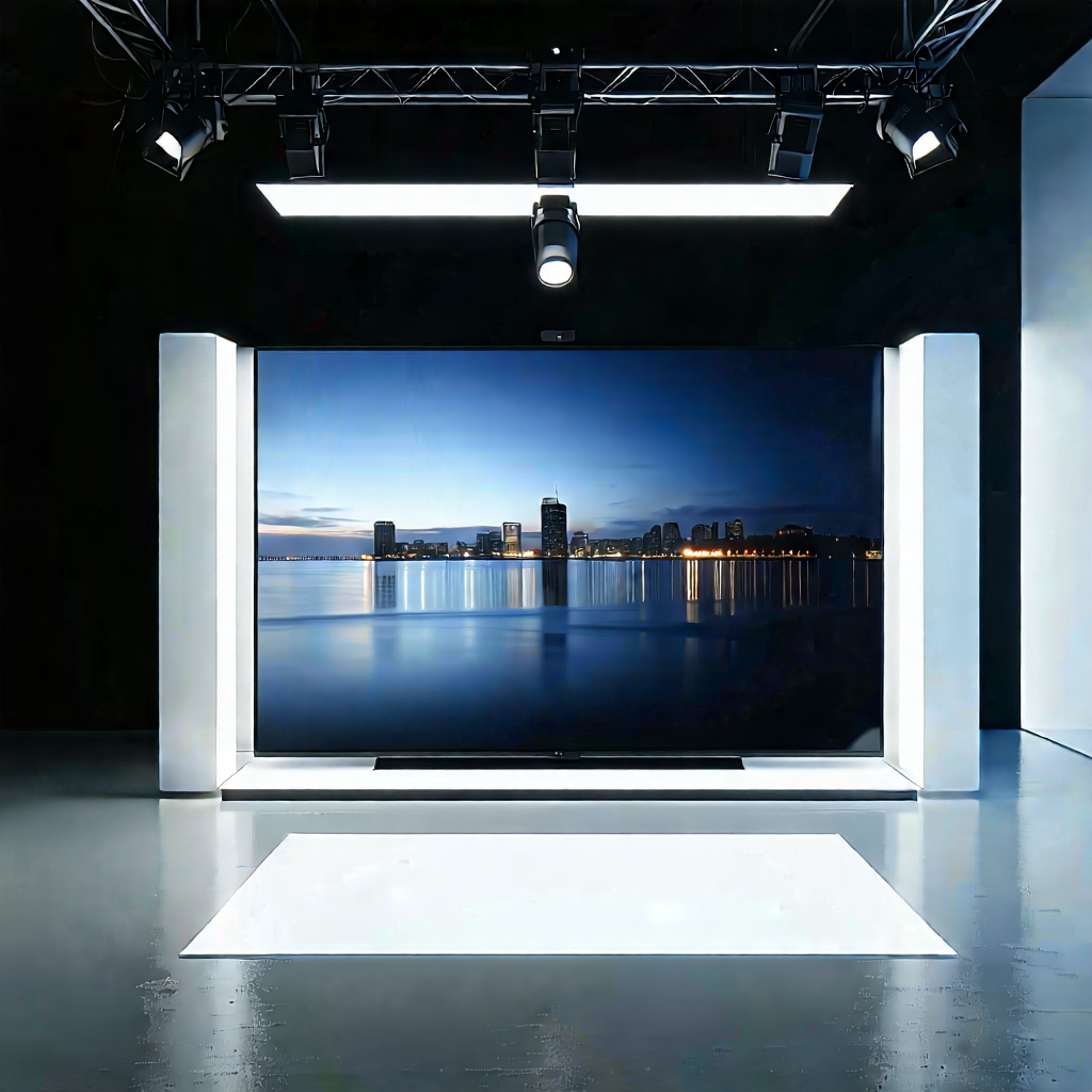 Tech Editorial Photography: Entertainment Technology In Design Studio With Large, High-definition