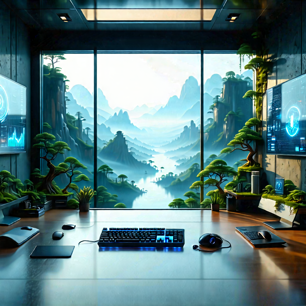 Tech Landscape Photography: Healthcare Technology In Tech Office With Image, There