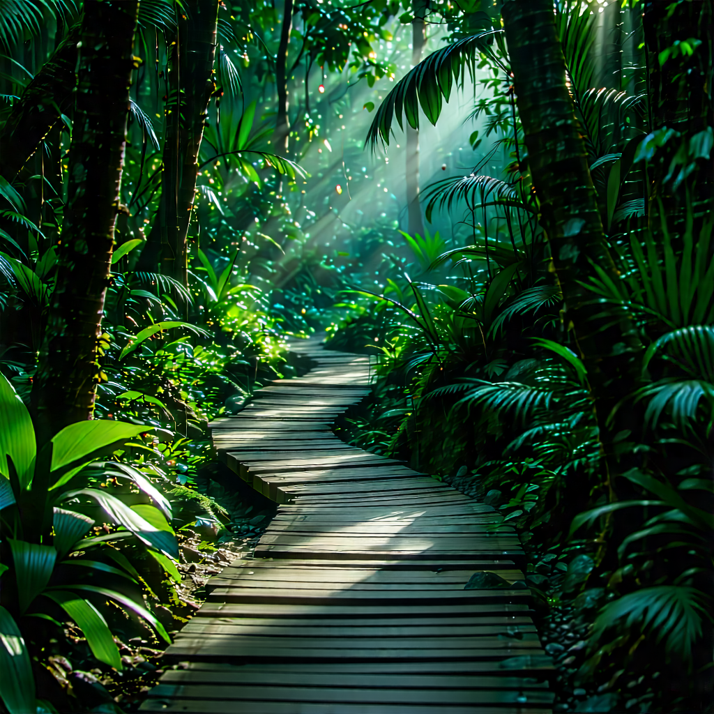 Nature Commercial Photography: Path through tropical jungle