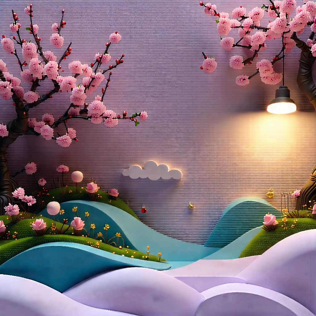 Lifestyle 3d Render: Holiday Celebration During Spring With Image, There