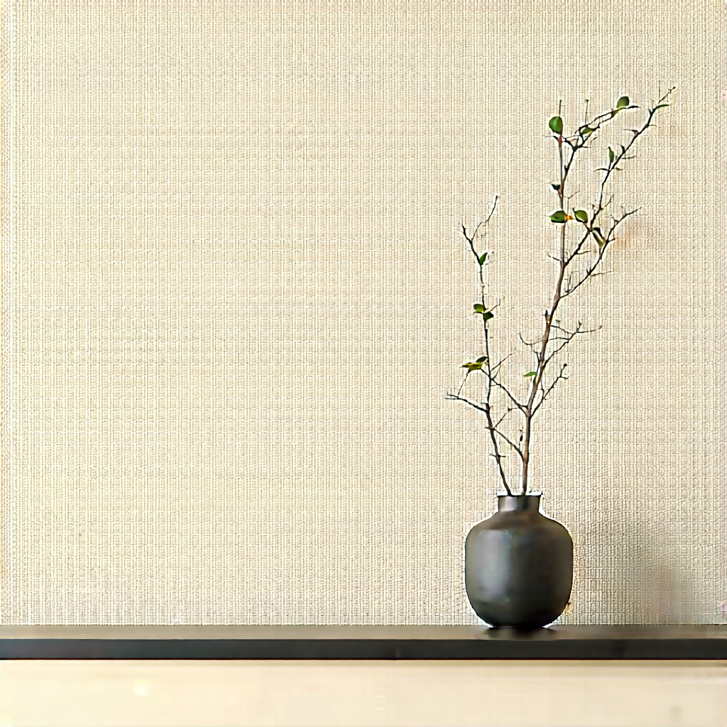 Abstract Black And White Photography: Minimalist Study With Subtle Texture With Small Tree