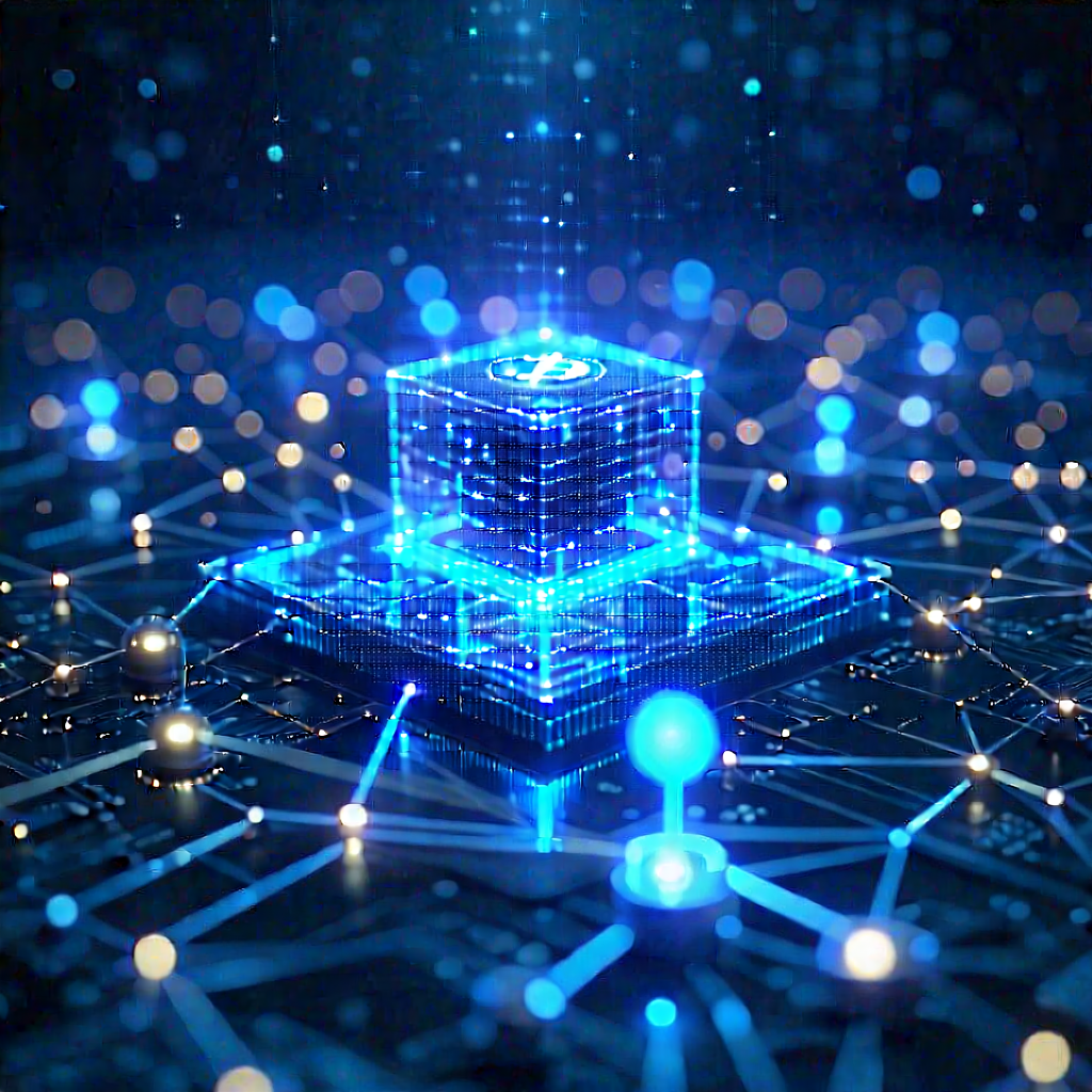 Tech Hdr Photography: Blockchain Network Visualization With Image, There