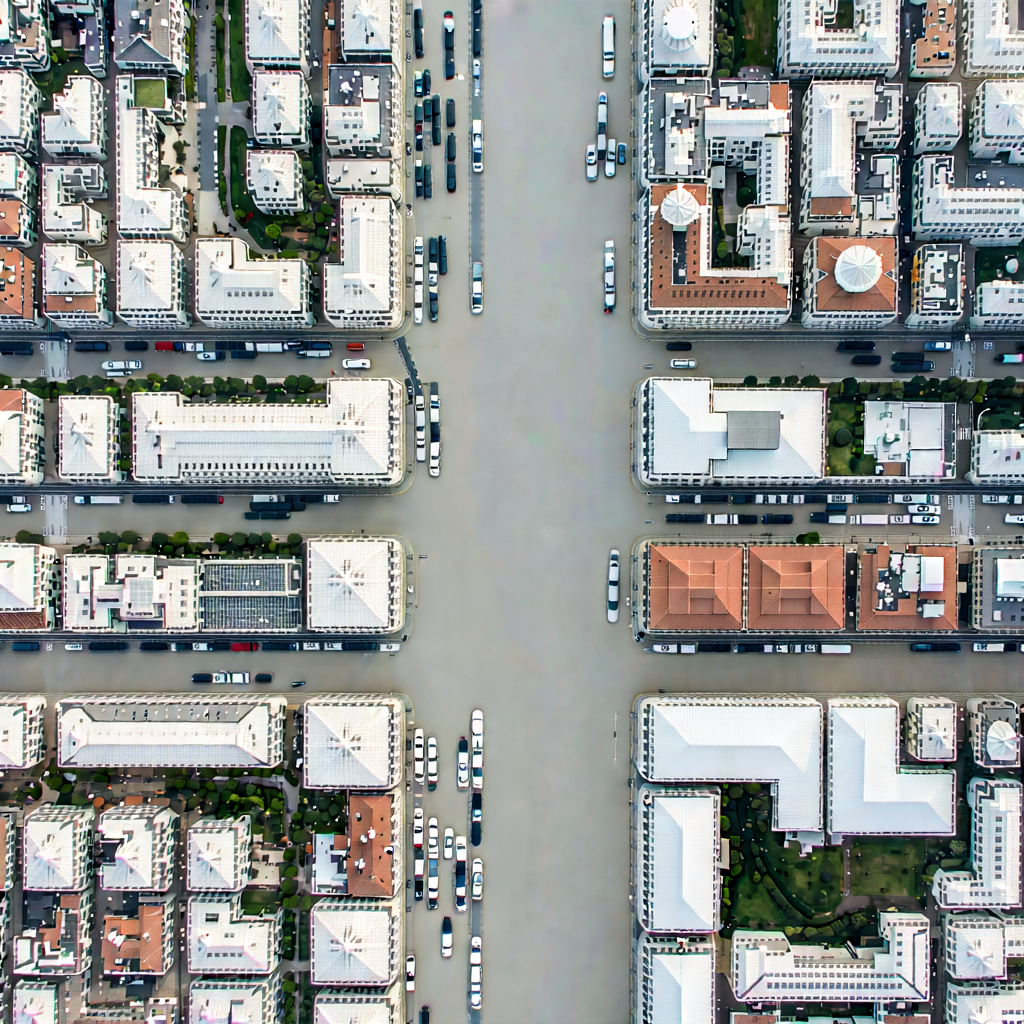 Urban Architectural Photography: Aerial view of cultural district
