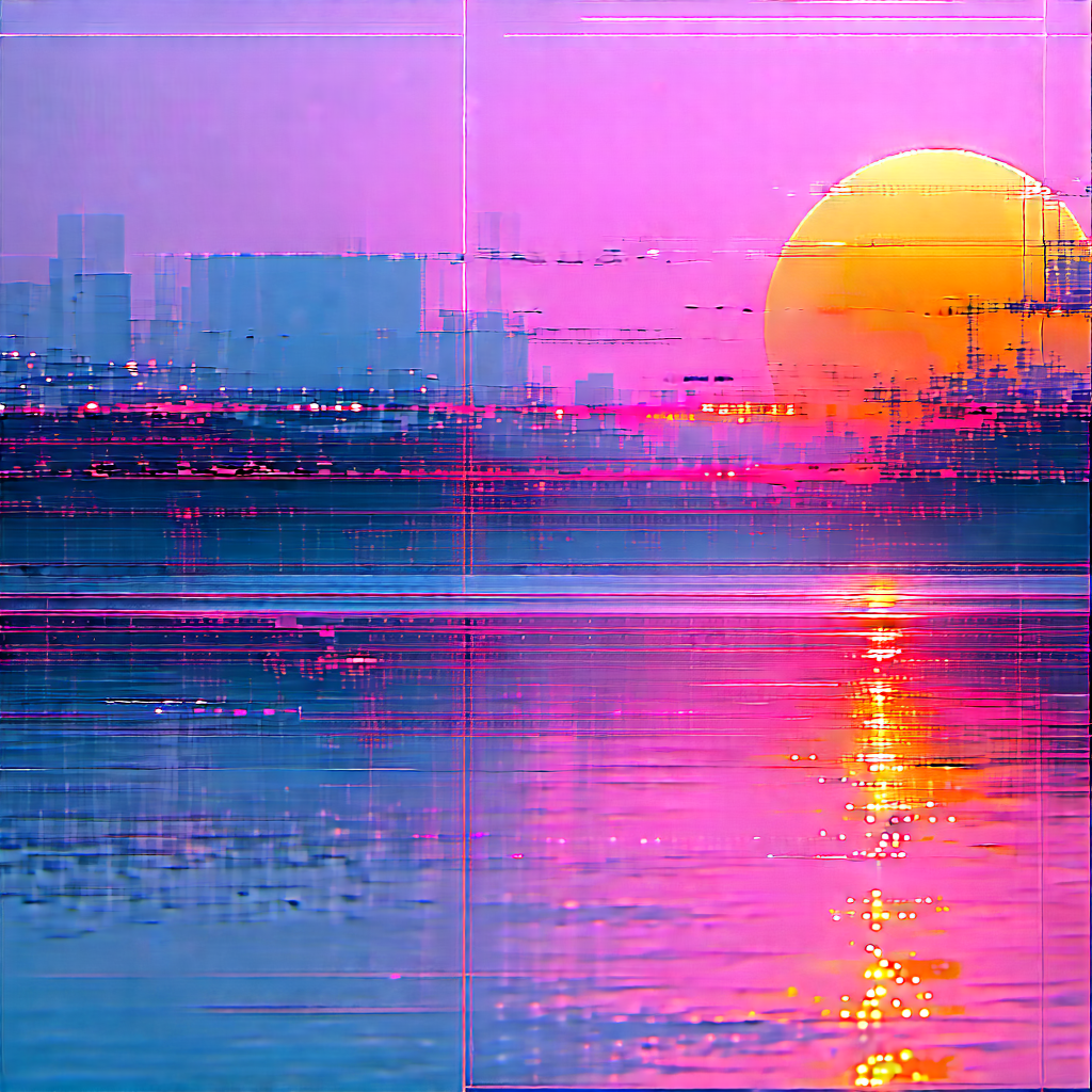 Abstract Glitch Art: Minimalist series with tonal variation