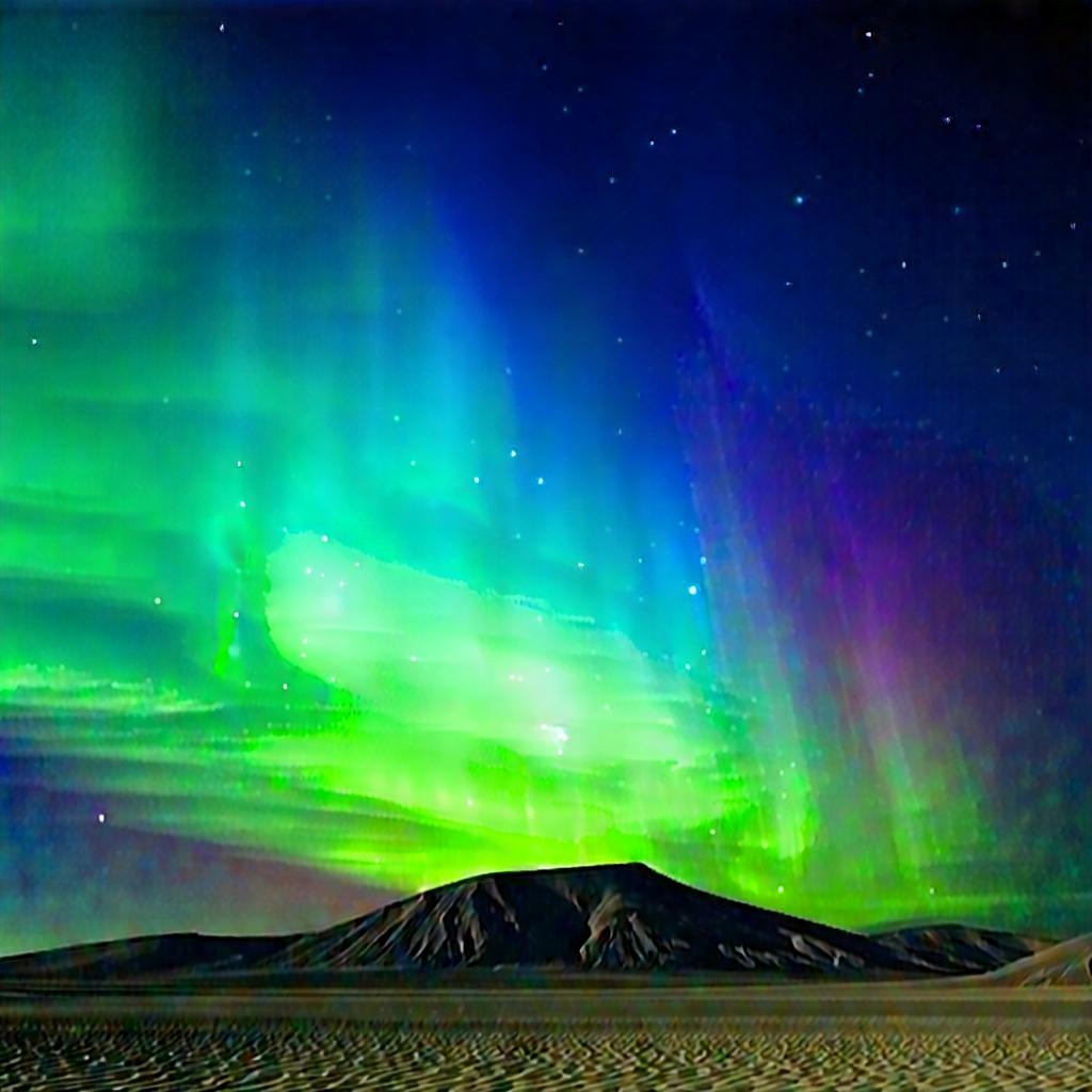 Nature Product Photography: Northern Lights Over Desert With Captures Beautiful
